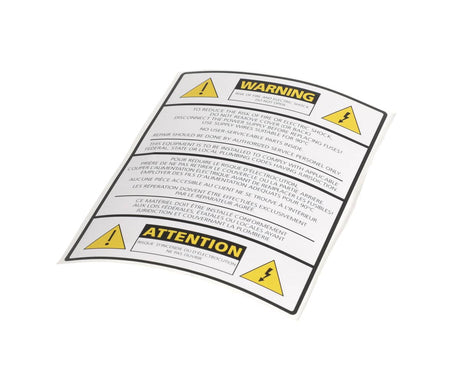 SCHAERER PARTS Schaerer 3370069589 Sticker Warning Attention - SKU SH3370069589