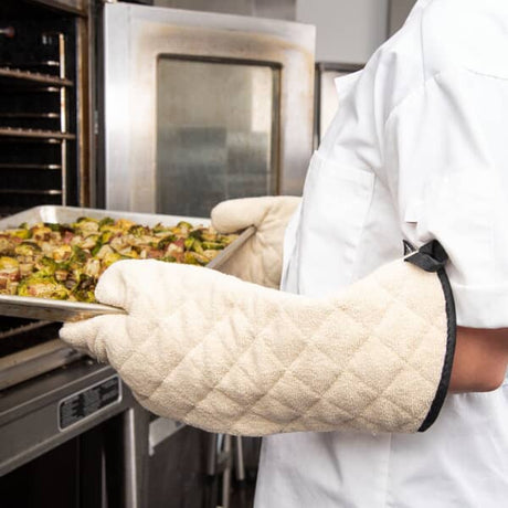 SAN JAMAR PARTS San Jamar 817TM Terry Oven Mitts Heavy Duty - Protects T - SKU SJ817TM