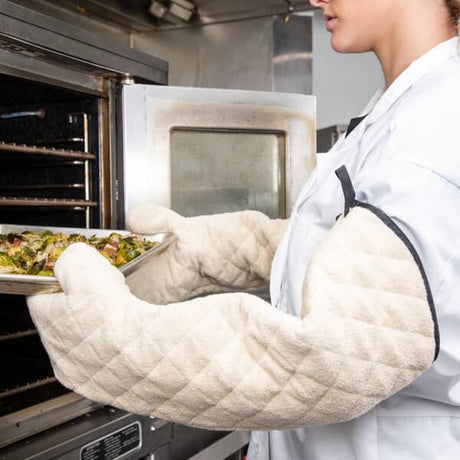 SAN JAMAR PARTS San Jamar 824TM Terry Oven Mitts Heavy Duty - Protects To 500F - 2 - SKU SJ824TM