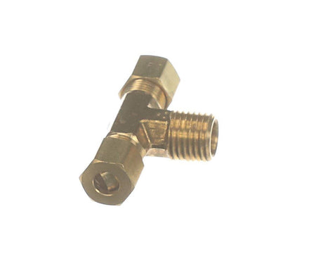 SOUTHBEND RANGE PARTS Southbend Range 9738-2 Brass Comp. Tee; 1/4IN T X 1/4IN MPT X 1/4 - SKU SOU9738-2