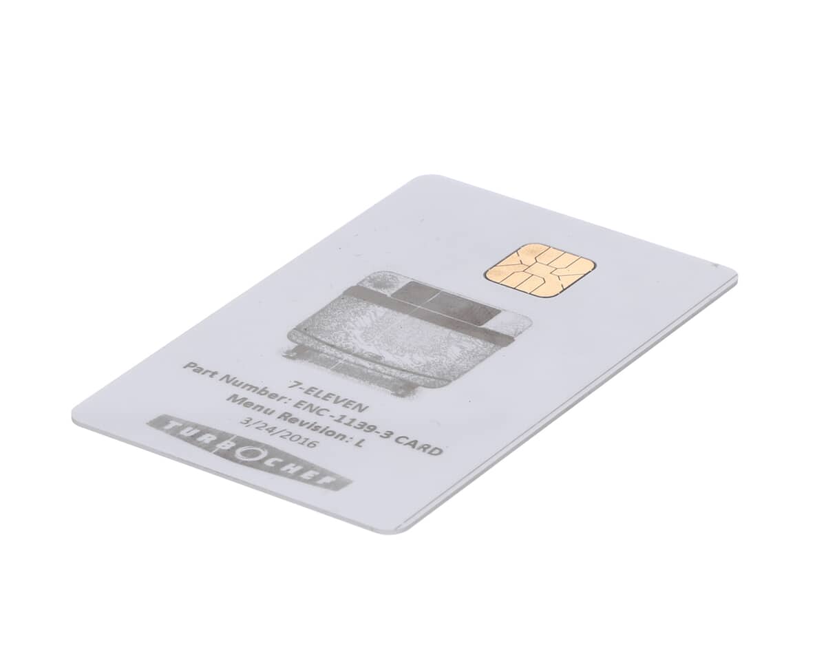 TURBOCHEF PARTS Turbochef ENC-1139-3CARD Menu Card Programmed Encore 7-ELEVEN - SKU TBCENC-1139-3CARD