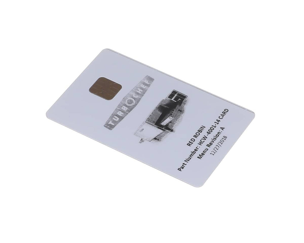 TURBOCHEF PARTS Turbochef HCW-4001-14CARD Menu Card Programmed Hhc 2620 Red Rob - SKU TBCHCW-4001-14CARD