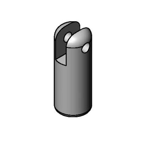 T&amp;S BRASS PARTS T&amp;S Brass 000639-25 Lower Support Rod Clevis 7/16-14UN Female Chrome - SKU TS000639-25