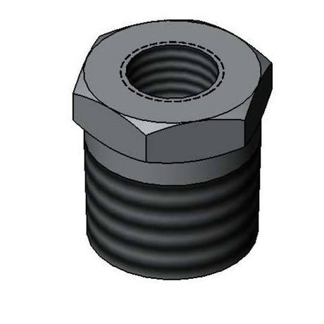 T&amp;S BRASS PARTS T&amp;S Brass 001714-40 Hex Bushing 3/8NPT-M X 1/8NPT-F (Plated) - SKU TS001714-40