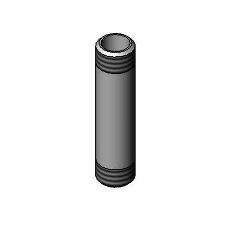 T&amp;S BRASS PARTS T&amp;S Brass 002556-40 Nipple 1/2 NPT Male 3-1/2 Long Chrome-Plated - SKU TS002556-40
