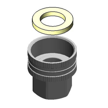 T&amp;S BRASS PARTS T&amp;S Brass 002957-25 Adapter, Garden Hose 1/2 NPT Female X 3/4 Gh Fem - SKU TS002957-25