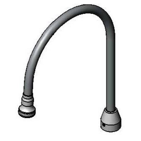 T&amp;S BRASS PARTS T&amp;S Brass 009436-40 Rigid Gooseneck W/ Rosespray Outlet &amp; Di - SKU TS009436-40