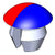 T&S BRASS PARTS T&S Brass 014173-45 Handle Index Button / Plug - Red & Blue - SKU TS014173-45