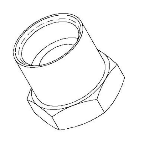T&amp;S BRASS PARTS T&amp;S Brass 016157-25 ADAPTER:7/8-20 Female Thread X 1/2 NPT Female Thr - SKU TS016157-25