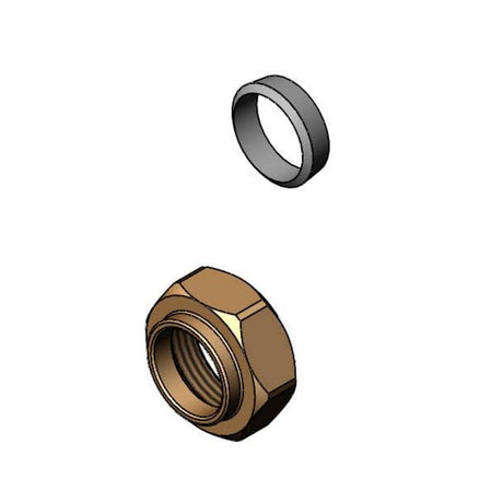 T&amp;S BRASS PARTS T&amp;S Brass 016745-45 Cws Easyinstall Center Compression Fitti - SKU TS016745-45