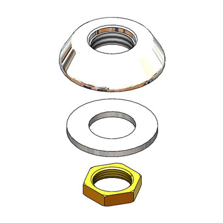 T&amp;S BRASS PARTS T&amp;S Brass 016783-40 Adjustable Deck Flange Assembl - SKU TS016783-40