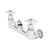 T&S BRASS PARTS T&S Brass 017970-40 8 Wall Mount Faucet Integral Check Valves 4-ARM - SKU TS017970-40