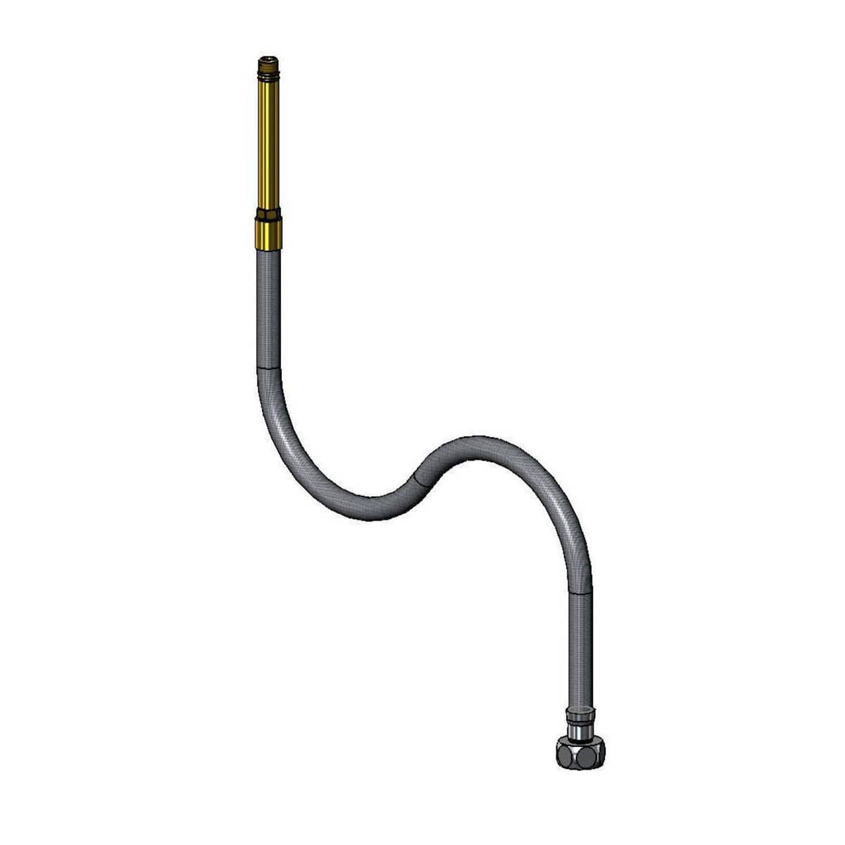 T&amp;S BRASS PARTS T&amp;S Brass 019061-45 Flex Connector Hose, M10X1.0 Male X 1/2-14NPSM Swi - SKU TS019061-45