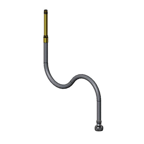 T&amp;S BRASS PARTS T&amp;S Brass 019061-45 Flex Connector Hose, M10X1.0 Male X 1/2-14NPSM Swi - SKU TS019061-45