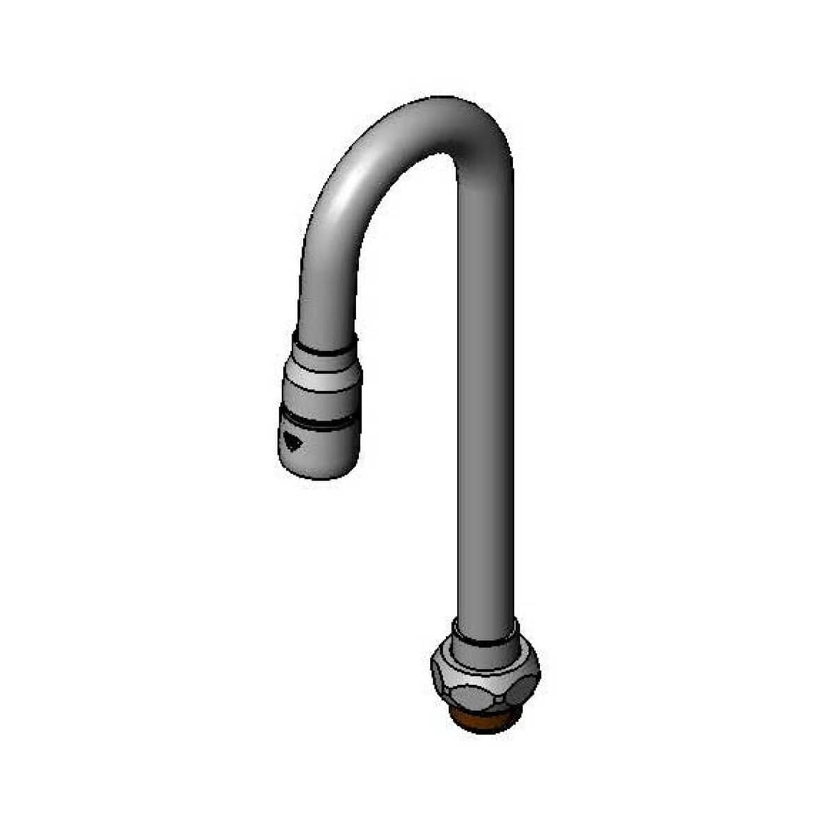 T&amp;S BRASS PARTS T&amp;S Brass 132X-A22 Swivel Gooseneck W/ 2.2 GPM Aerator 2-1 - SKU TS132X-A22
