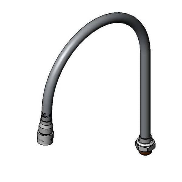 T&amp;S BRASS PARTS T&amp;S Brass 135X-V22 Swivel Gooseneck 2.2 GPM Vr Aerator 8- - SKU TS135X-V22
