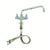 T&S BRASS PARTS T&S Brass 5F-2SLX18 Faucet Deck Mount Single Hole Base 18 Flexible - SKU TS5F-2SLX18