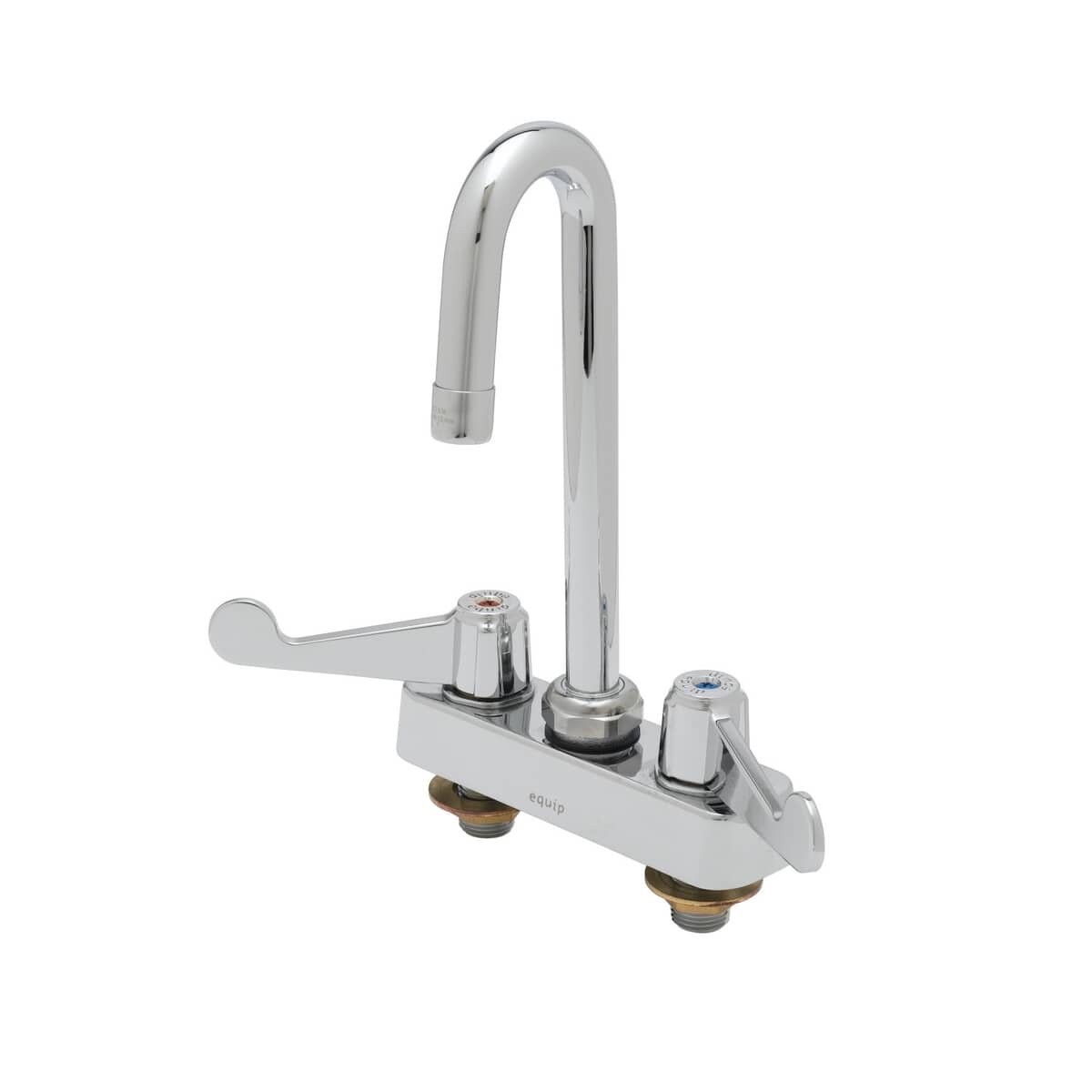 T&amp;S BRASS PARTS T&amp;S Brass 5F-4CWX03A Equip 4 Deck Mount Workboard Faucet 3 Swivel Go - SKU TS5F-4CWX03A