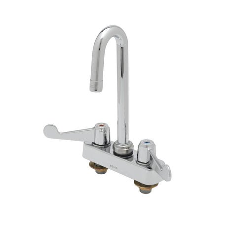 T&amp;S BRASS PARTS T&amp;S Brass 5F-4CWX05A Equip 4 Deck Mount Workboard Faucet 5-1/2 Swive - SKU TS5F-4CWX05A