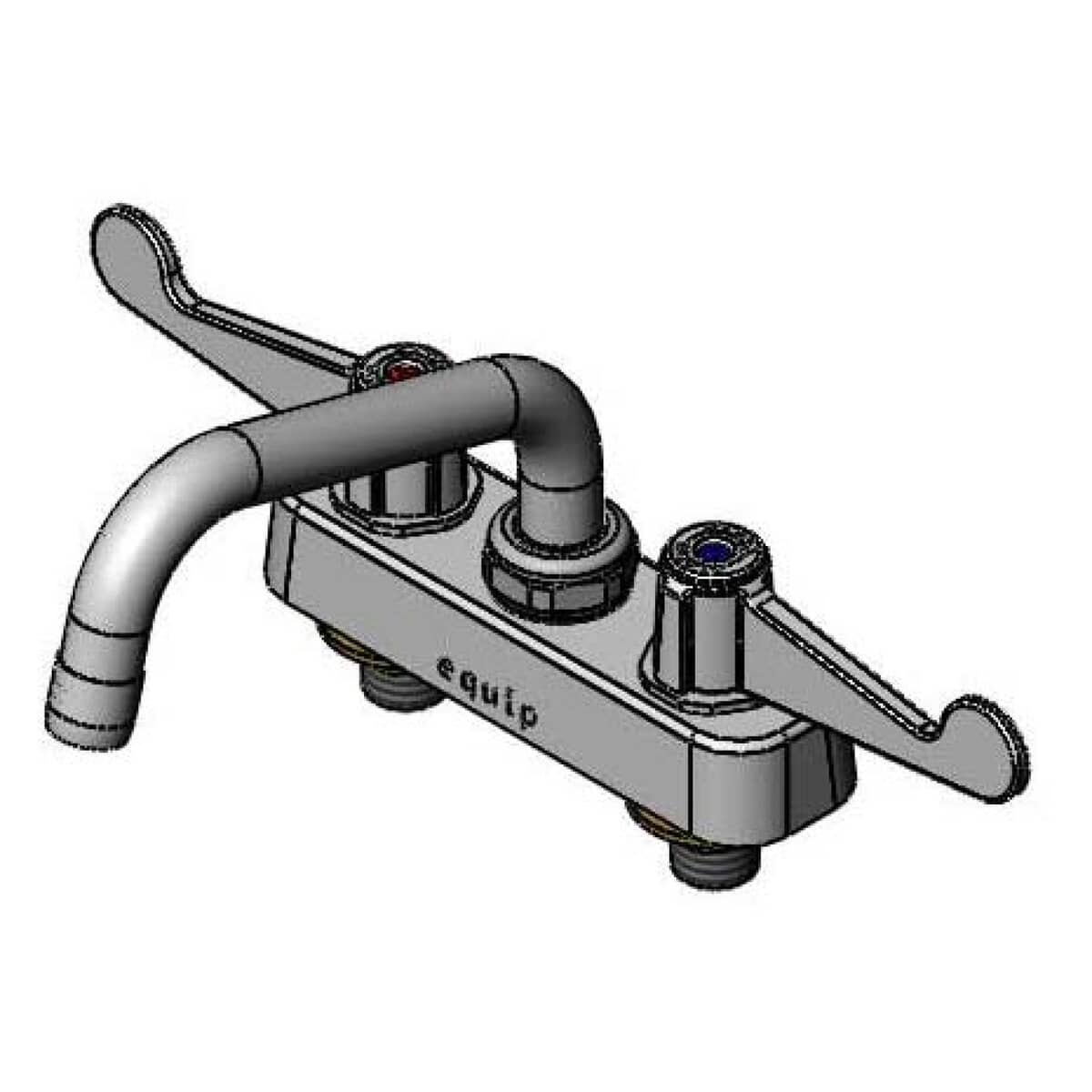 T&amp;S BRASS PARTS T&amp;S Brass 5F-4CWX06 Equip 4 C/C Deck Mount Workboard Fct W/ 6 Swing - SKU TS5F-4CWX06