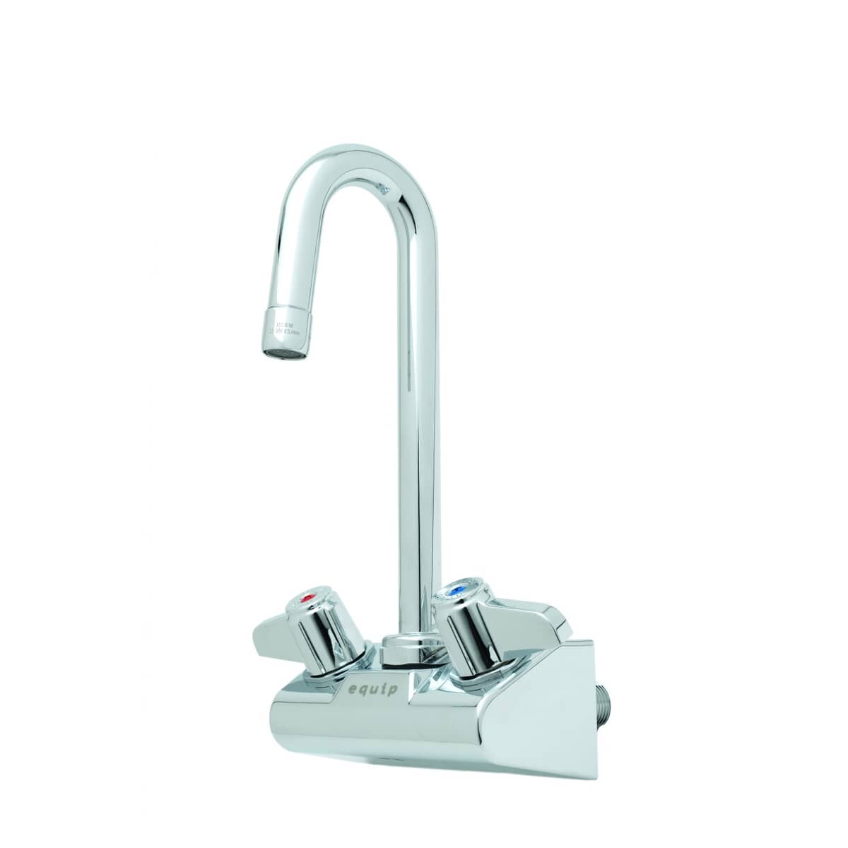 T&amp;S BRASS PARTS T&amp;S Brass 5F-4WLX03-VF05 Equip 4 Wall Mount Faucet W/ 3 Swivel Gooseneck - SKU TS5F-4WLX03-VF05