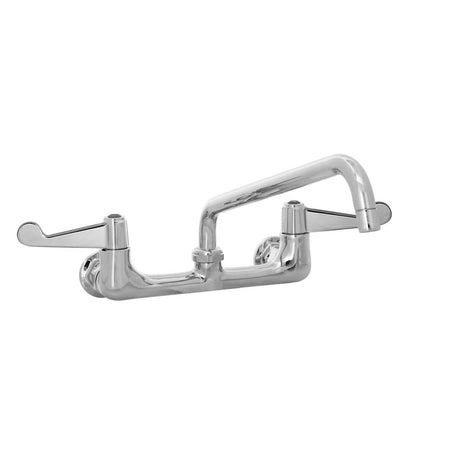 T&amp;S BRASS PARTS T&amp;S Brass 5F-8WWS12 Faucet, 8 Wall Mount, 12 Swing Nozzle, Wrist Act - SKU TS5F-8WWS12