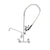 T&S BRASS PARTS T&S Brass 5PR-8W08 Pre-Rinse Wall Mount Base 8 Centers 6 Wall Br - SKU TS5PR-8W08