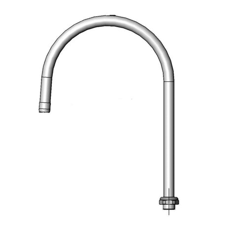 T&amp;S BRASS PARTS T&amp;S Brass 5SP-09 Equip Swivel Gooseneck 9 Spread 7 Clea - SKU TS5SP-09
