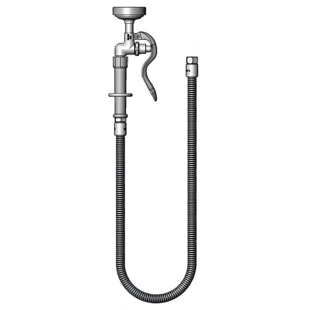 T&amp;S BRASS PARTS T&amp;S Brass B-0044-H3 Hose, 44 Flexible Stainless Steel With 172A Adapt - SKU TSB-0044-H3