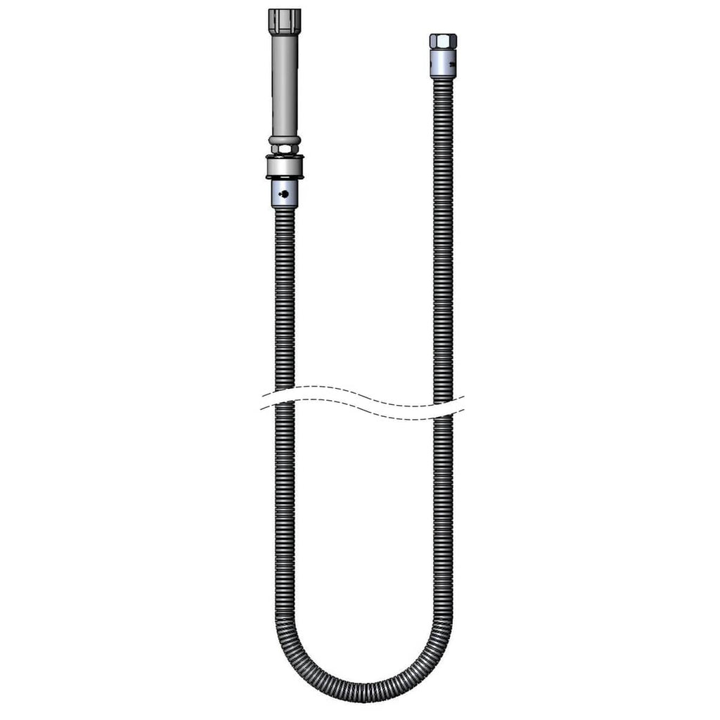 T&S BRASS PARTS T&S Brass B-0068-H-SWV 68 SS Flexible Hose W/ Gray Handle & Prs - SKU TSB-0068-H-SWV