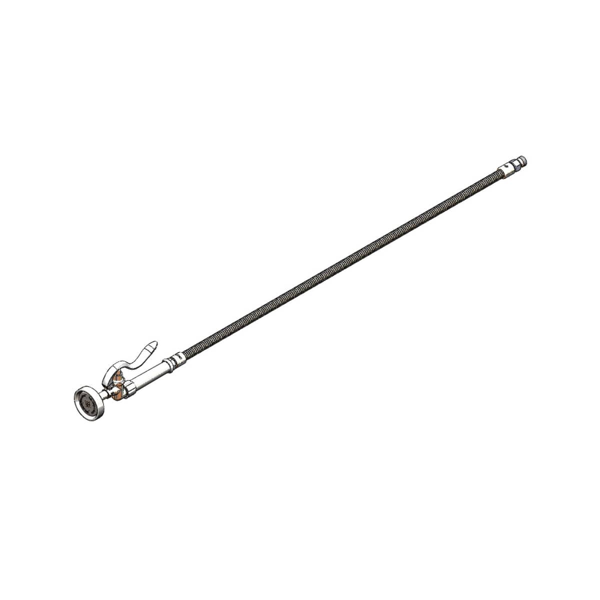 T&amp;S BRASS PARTS T&amp;S Brass B-0100-UNIV Spray Valve (B-0107) With 44 Flexible Stainless S - SKU TSB-0100-UNIV