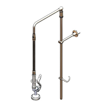 T&amp;S BRASS PARTS T&amp;S Brass B-0111-02 Pre-Rinse Subassembly: Overhead Swivel A - SKU TSB-0111-02