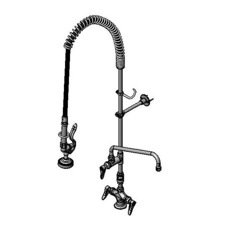 T&amp;S BRASS PARTS T&amp;S Brass B-0113-12-CRVB Pre-Rinse Single Deck Mount Add-On Faucet Swing - SKU TSB-0113-12-CRVB