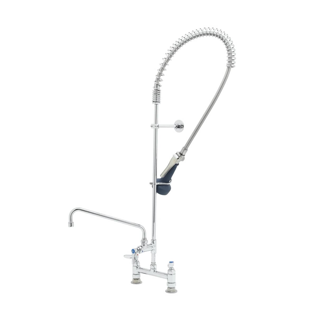 T&amp;S BRASS PARTS T&amp;S Brass B-0123-A12-B08 Easyinstall Pre-Rinse Spring Action Deck Mount - SKU TSB-0123-A12-B08