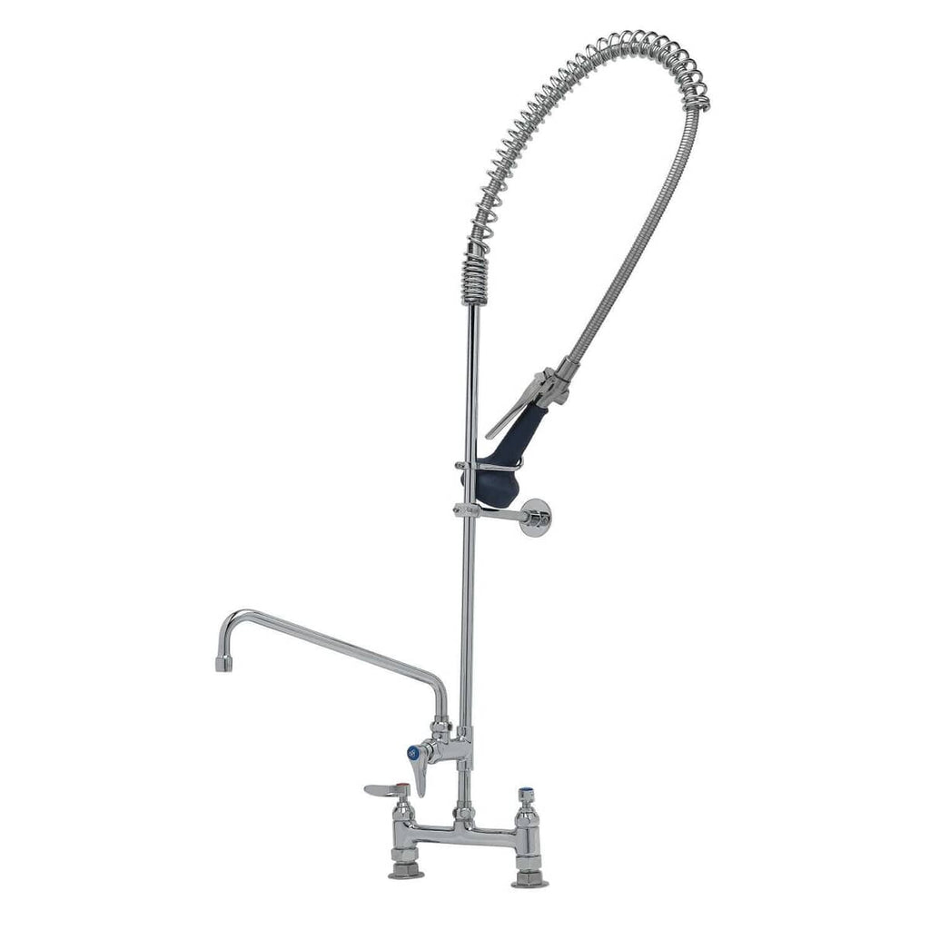 T&S BRASS PARTS T&S Brass B-0123-A12-B08C Easyinstall Pre-Rinse Spring Action 8 Deckmount - SKU TSB-0123-A12-B08C
