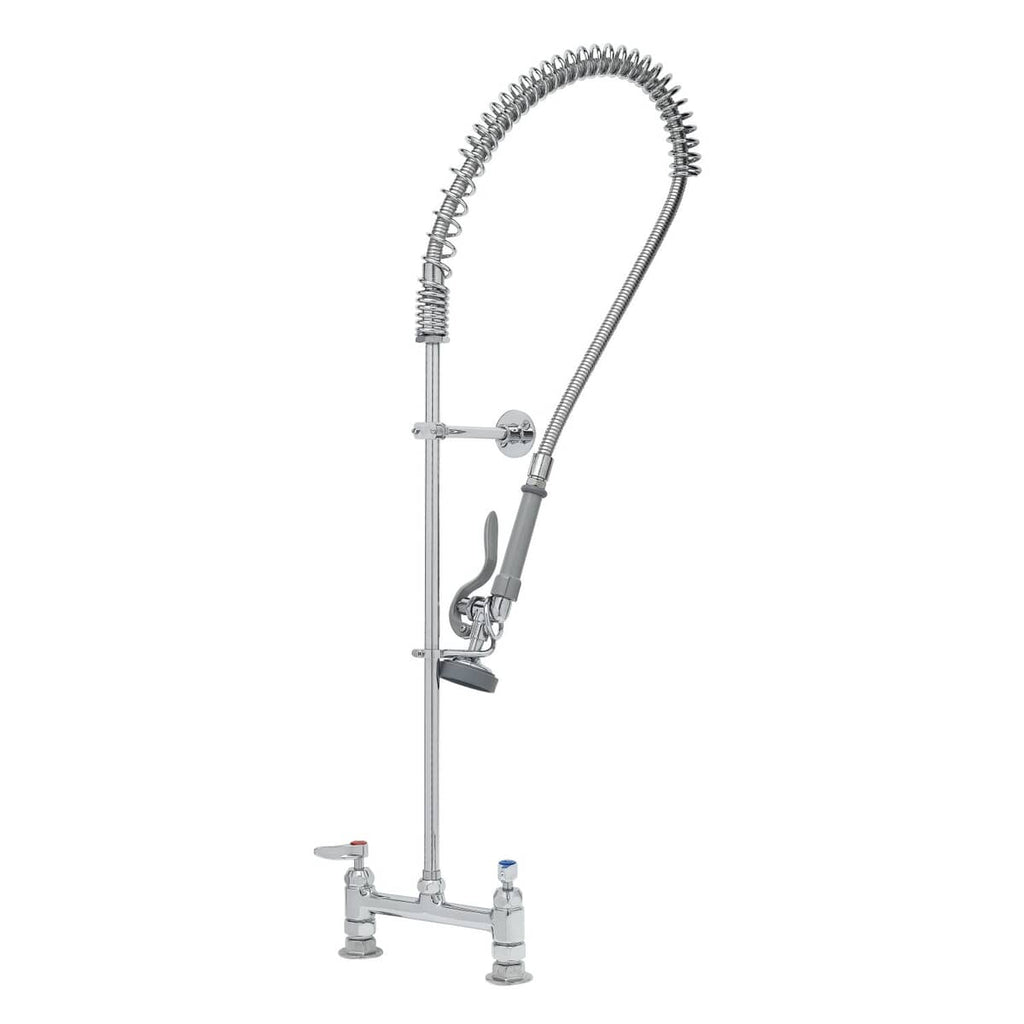 T&S BRASS PARTS T&S Brass B-0123-CR-B Easyinstall Pre-Rinse Unit, Deck Mount, 8 Centers - SKU TSB-0123-CR-B