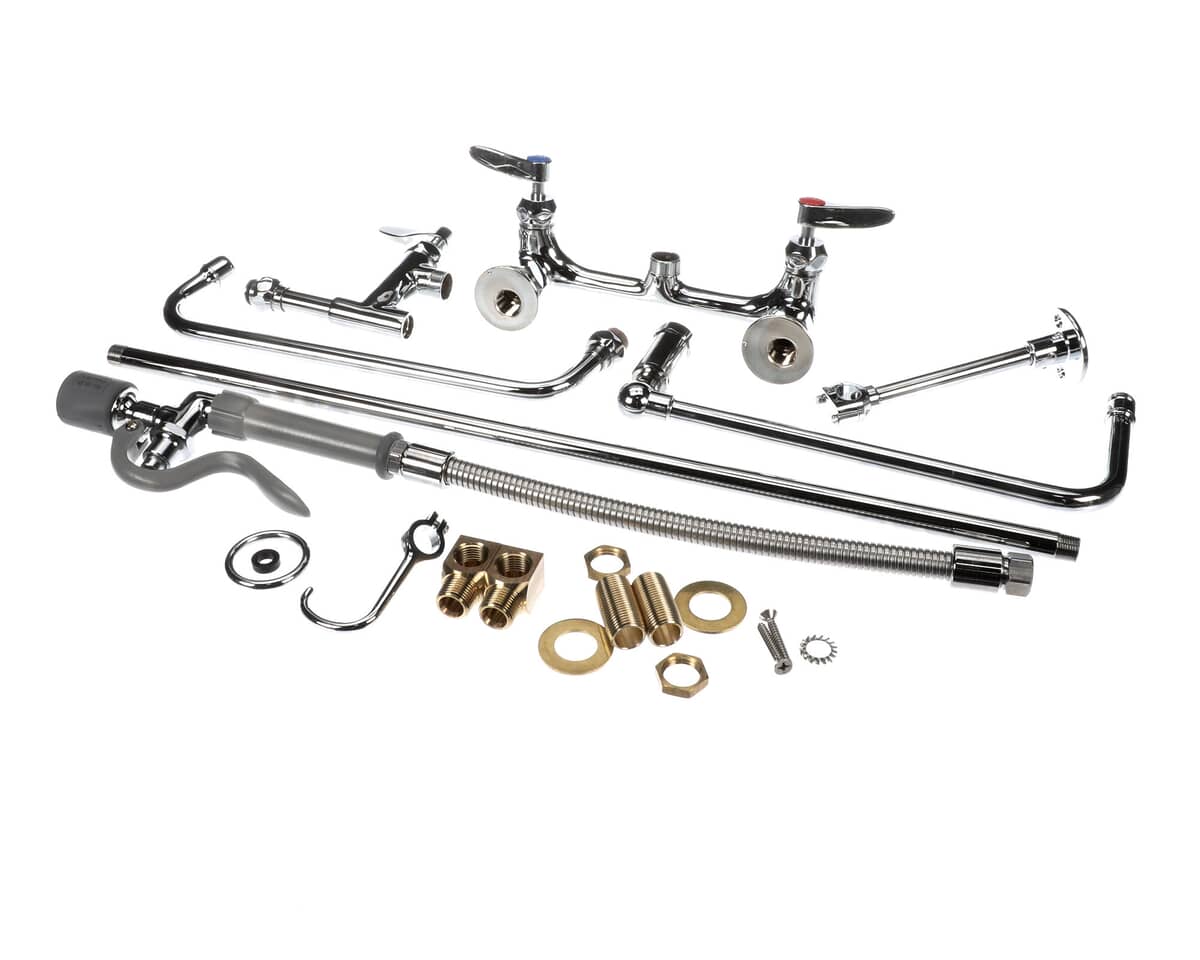 T&amp;S BRASS PARTS T&amp;S Brass B-0131-12-CRBJK Pre-Rinse Overhead Swivel Arm 8 Wall M - SKU TSB-0131-12-CRBJK