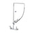 T&S BRASS PARTS T&S Brass B-0131-CR-B Pre-Rinse, Overhead Swivel Arm, Wall Mount Base, 8 - SKU TSB-0131-CR-B