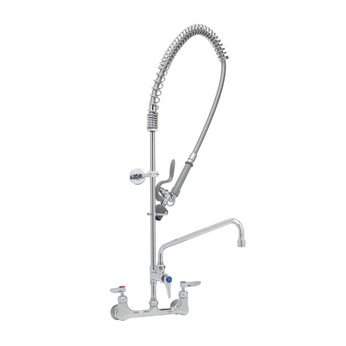 T&amp;S BRASS PARTS T&amp;S Brass B-0133-12-CR-BC Pre-Rinse Unit W/ Ceramas Wall Bracket 12 Swing - SKU TSB-0133-12-CR-BC