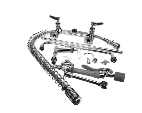 T&amp;S BRASS PARTS T&amp;S Brass B-0133-14CRQJST Easyinstall Pre-Rinse 8 Wall Mount Base - SKU TSB-0133-14CRQJST