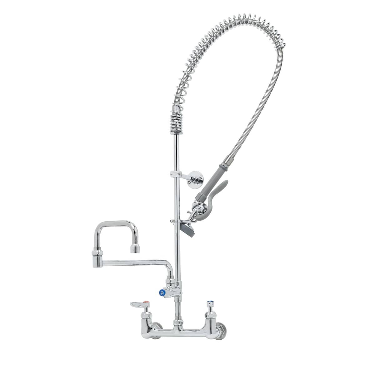 T&amp;S BRASS PARTS T&amp;S Brass B-0133-18DJ-CRB Easyinstall Pre-Rinse 8 Wall Mount Ceramas Add - SKU TSB-0133-18DJ-CRB