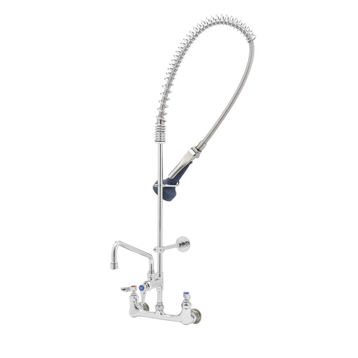 T&amp;S BRASS PARTS T&amp;S Brass B-0133-A08-B08 Easyinstall Pre-Rinse Spring Action 8 Wall Moun - SKU TSB-0133-A08-B08