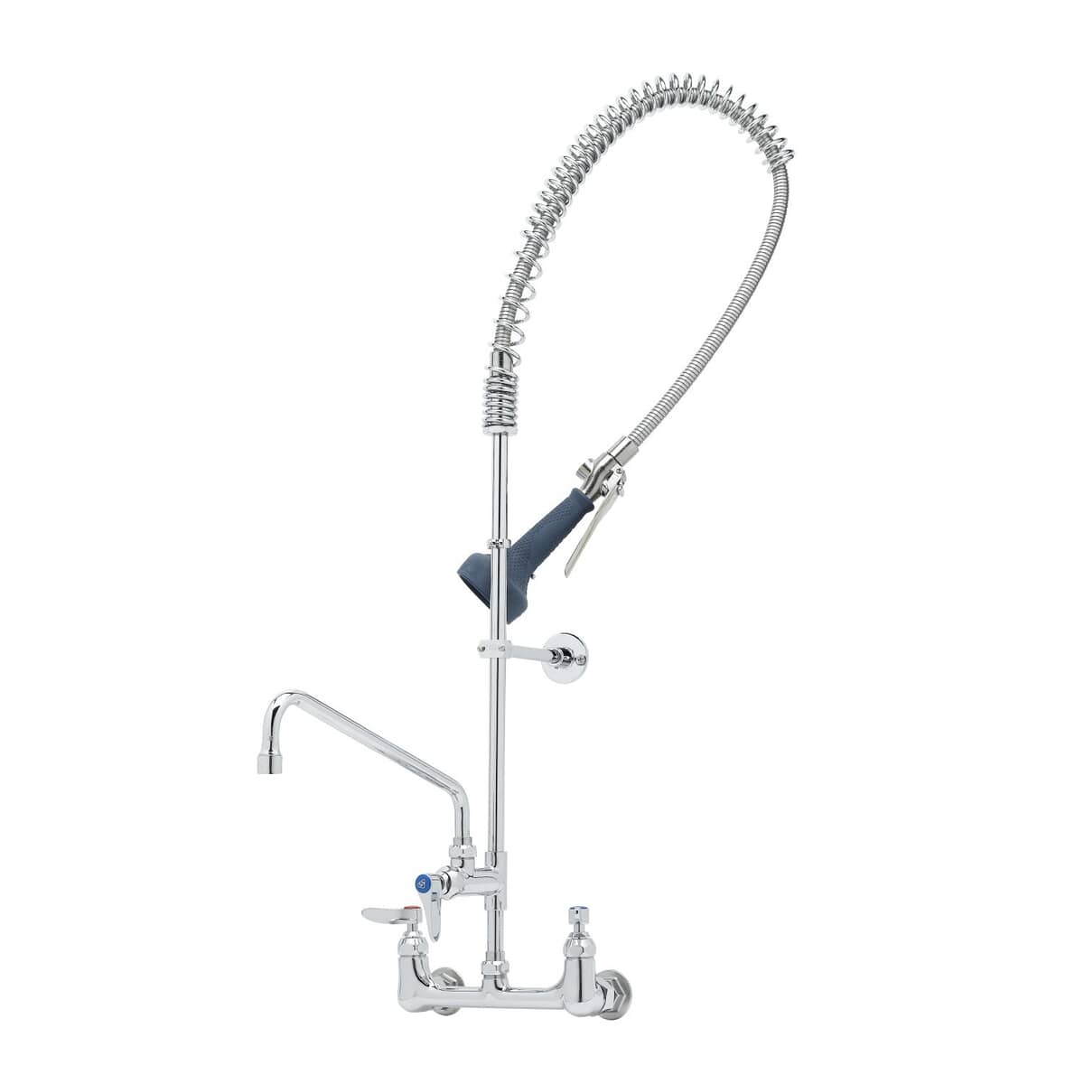 T&amp;S BRASS PARTS T&amp;S Brass B-0133-A12-08C Easyinstall Pre-Rinse Spring Action 8 Wall Moun - SKU TSB-0133-A12-08C
