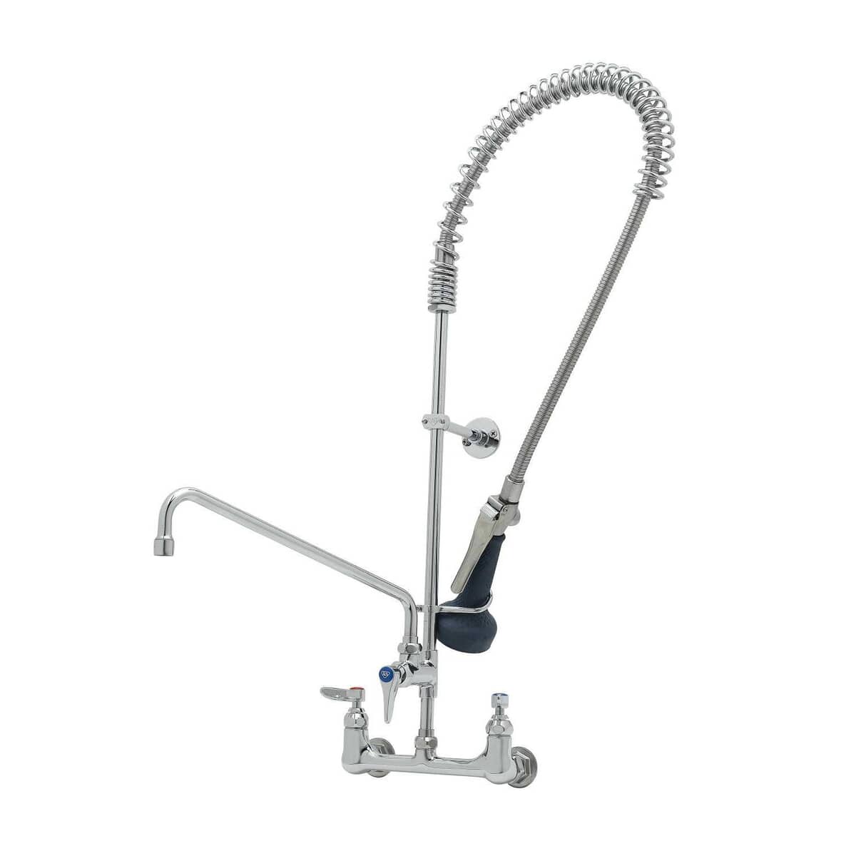 T&amp;S BRASS PARTS T&amp;S Brass B-0133-A14-B08 Easyinstall Pre-Rinse Spring Action 8 Wall Moun - SKU TSB-0133-A14-B08