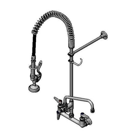 T&amp;S BRASS PARTS T&amp;S Brass B-0133-ADF10-BR 8 Wallmount Pre-Rinse Supply Stops-Hoses-Elbows - SKU TSB-0133-ADF10-BR