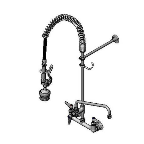 T&amp;S BRASS PARTS T&amp;S Brass B-0133-ADF12-BR 8 Wallmount Pre-Rinse Supply Stops-Hoses-Elbows - SKU TSB-0133-ADF12-BR