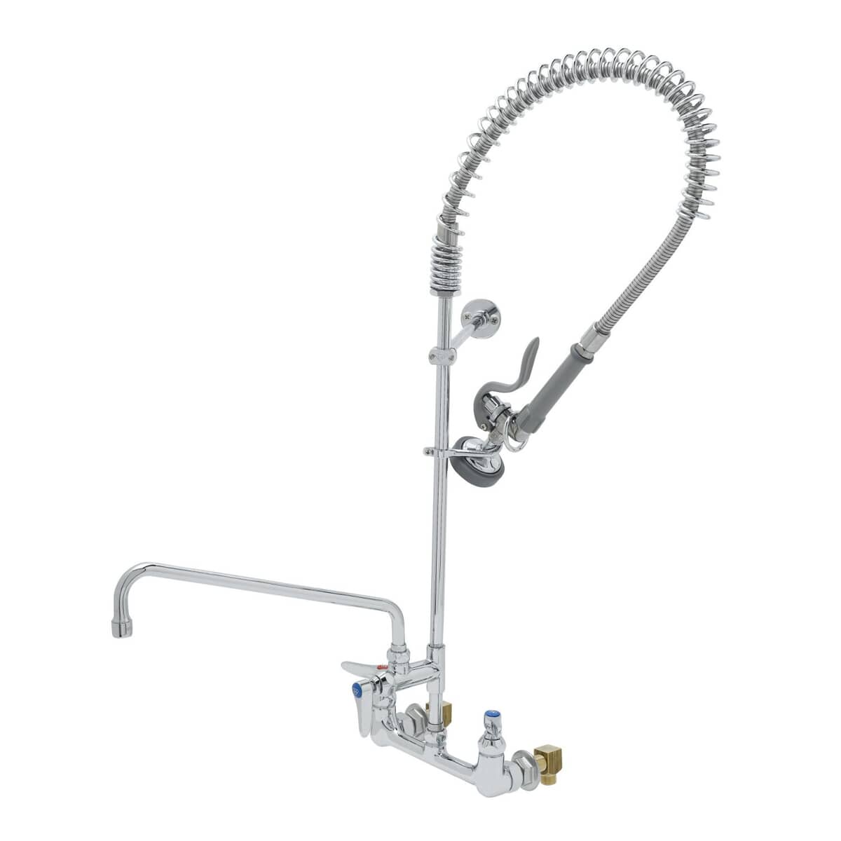 T&amp;S BRASS PARTS T&amp;S Brass B-0133-ADF14-BR 8 Wallmount Pre-Rinse Supply Stops-Hoses-Elbows - SKU TSB-0133-ADF14-BR