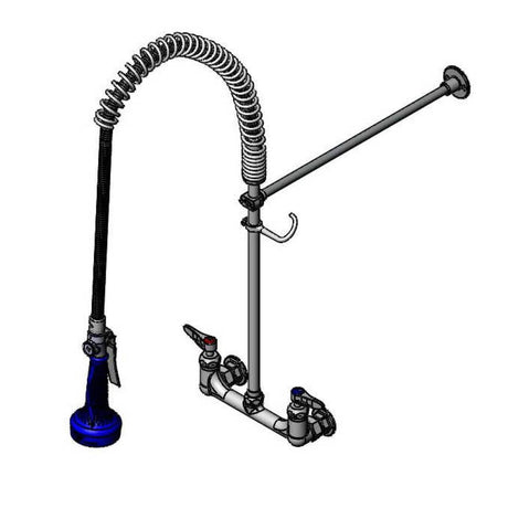 T&amp;S BRASS PARTS T&amp;S Brass B-0133-CR-B08CX Pre-Rinse Unit: 8 C/C Wall Mount 1/2NPT Female - SKU TSB-0133-CR-B08CX