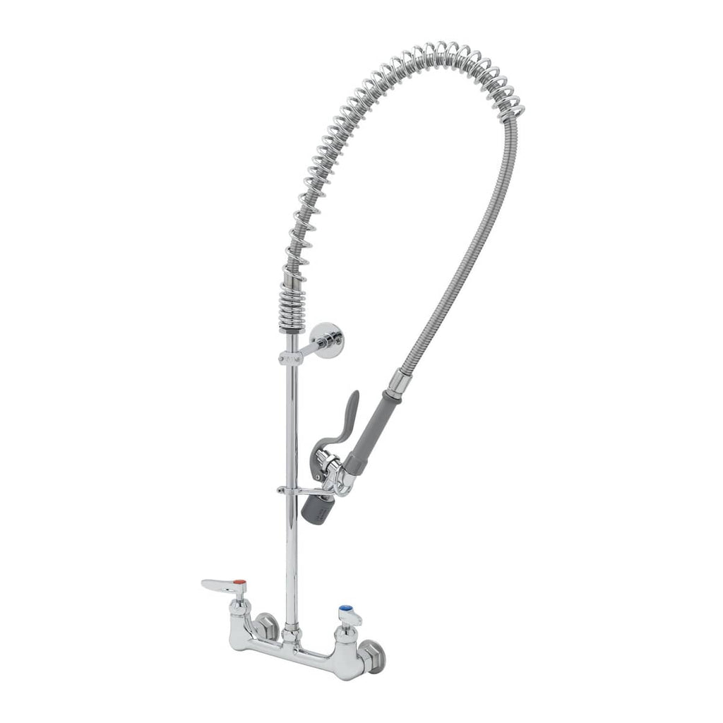T&S BRASS PARTS T&S Brass B-0133-CR-BJ Easyinstall Pre-Rinse 8 Wall Mount Fauc - SKU TSB-0133-CR-BJ