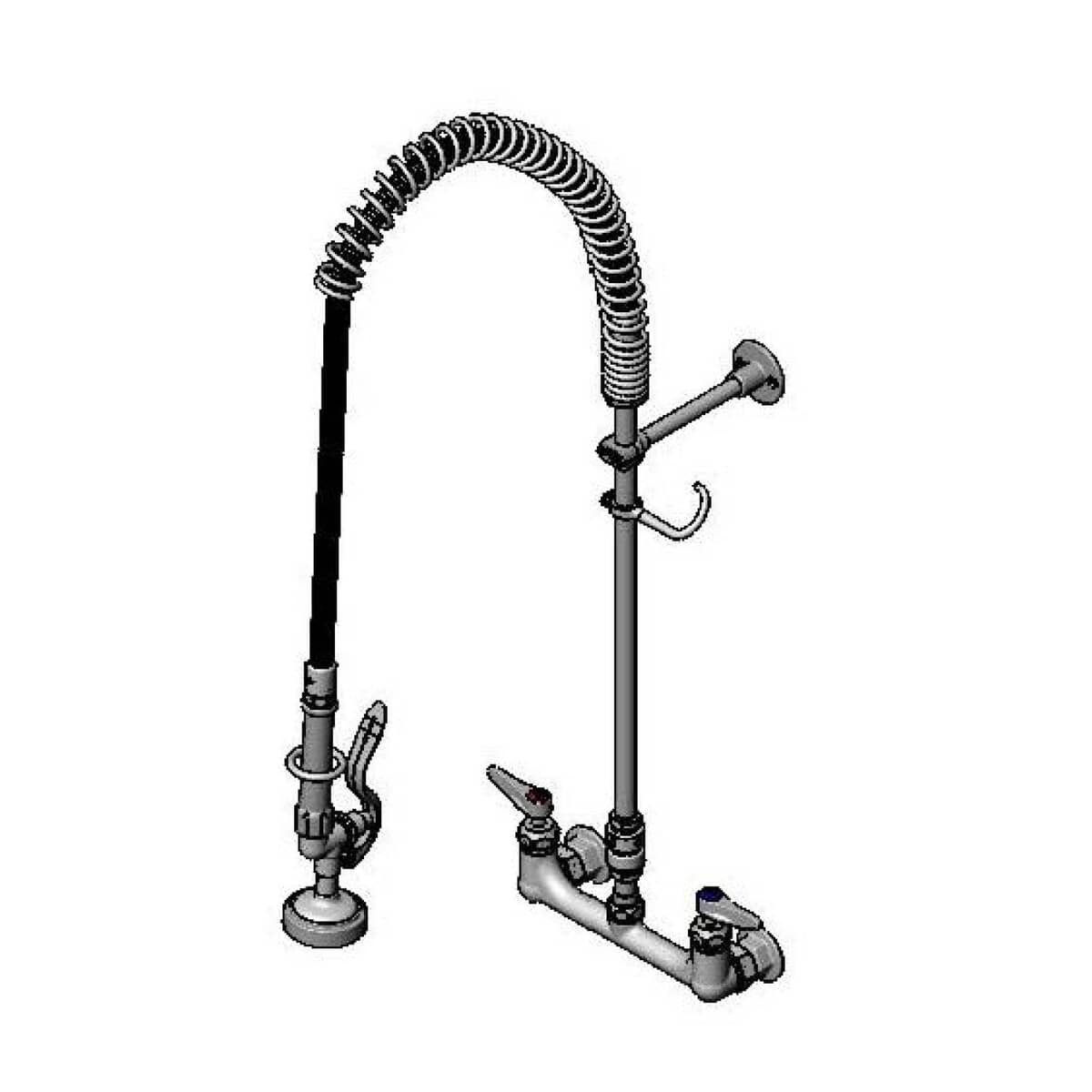 T&amp;S BRASS PARTS T&amp;S Brass B-0133-CR-V-BE Pre-Rinse 8C/C Wall Mount Vacuum Breaker B-023 - SKU TSB-0133-CR-V-BE
